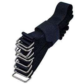 Lumonic 10 x Velcro Ties, 400 x 30 mm, Crossed Black, Reusable Cable Ties Made of Velcro Tape, for Attaching or Cable Management