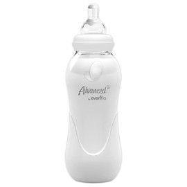Advanced by Evenflo, Biberón Anticólicos Cuello Estándar, Transparente, Flujo Medio, 8oz/240ml, 1 pieza, MEX., 1 unidades, 1