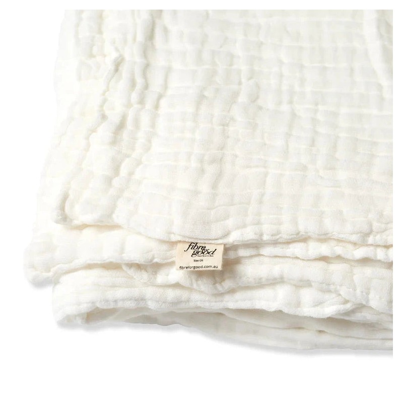 Fibre For Good Cotton Muslin Blanket, Brown