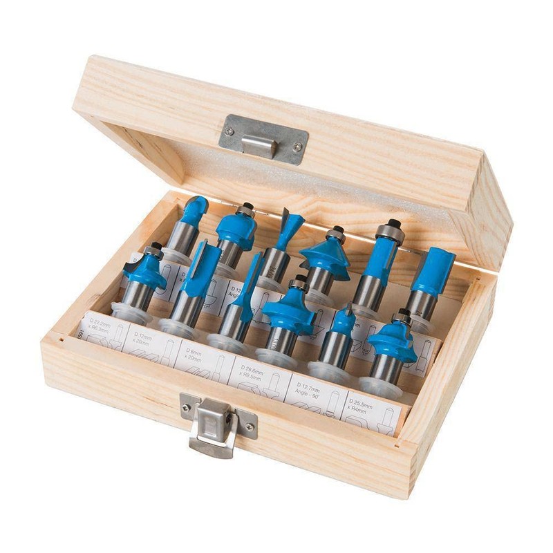 Silverline 251591 12 mm TCT Router Bit Set 12pce 12