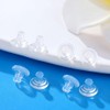 Silicone Earring Backs, Clear Locking Secure Earring Backs for Studs,