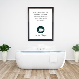 EQUIK PRODUCTS Toilet Poster | Set of 2 Funny Toilet Posters | 400gsm Premium Cardboard | Modern & Humorous Toilet Decoration | Funny Sayings for Guest Toilet & Bathroom (Session of the Day)