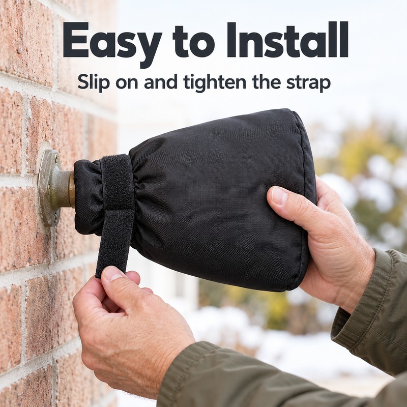 Outdoor Faucet Cover for Winter – Reusable Insulated Hose Bib