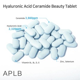 APLB Hyaluronic Acid Ceramide Beauty Tablet – Suplemento Coreano para Hidratación y Salud de la Piel
