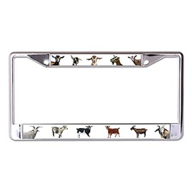 Goats Chrome License Plate Frame