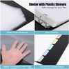 Uquelic 50-Pocket Binder with Plastic Sleeves for Letter/A4 Size(11" x