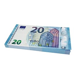Scratch Cash 100 x €20 Euro Money to Play (Size reduced to 75% compared to real ones)