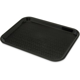 Carlisle FoodService Products CT101403 Cafe Standard Plastic Cafeteria/Fast Food Tray, NSF Certified, BPA Free, 14" Length x 10" Width, Black