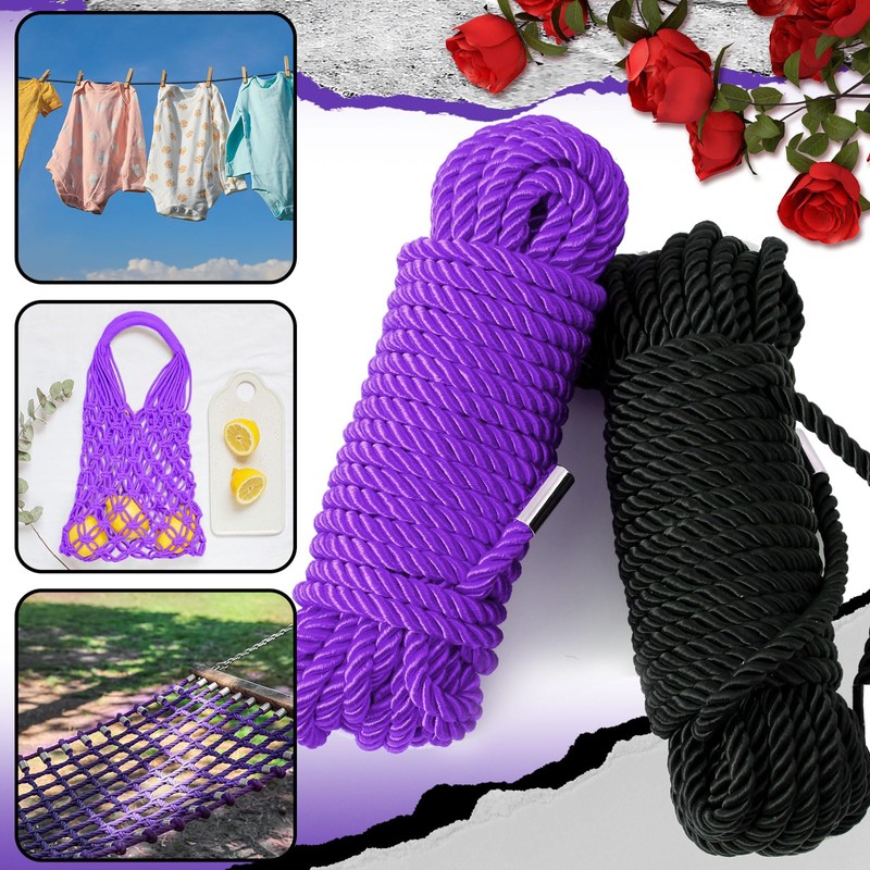 Tisancy 4 Pcs Soft Silk Rope Twisted Trim Cord Rope