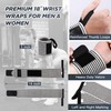 18'' Professional Wrist Wraps for Weightlifting 2PCS(IPF Approved),Heavy Duty Gym