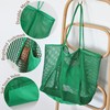 HOXIS Mesh Beach Tote Womens Shoulder Handbag, Green, Large