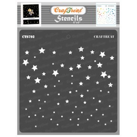 CrafTreat Reusable Stripes Stencil 6x6 Inch for Painting on Wood, Canvas, Paper, Fabric, Floor, Wall and Tile | DIY Art and Craft Stencils - Stripes Stencil