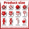36 Pcs Candy Cane Lane Christmas Decorations,Candy Cane Christmas Decorations,