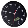VIVILINEN Silent Wall Clock with Temperature Display and Humidity, Modern