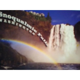 THE PACIFIC NORTHWEST BEAUTIFUL POST CARD AERIAL VIEW OVER SNOQUALMIE FALLS SNOQUALMIE WASHINGTON
