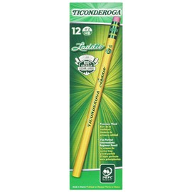 Dixon® Ticonderoga® Laddie Elementary Pencils, with Eraser, Pack of 12 Pencils