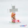 Cruz de Cristal Recuerdo Bautizo Niña 12 Piezas