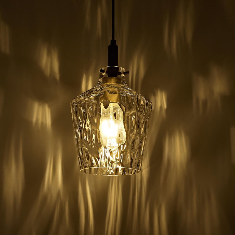 Vaziden Modern Hammered Glass Pendant Lighting for Kitchen Island 1
