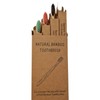 Bamboo Toothbrushes Solft Bristles, Pack of 4 Family Eco-Friendly Wooden