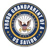 Proud Grandparent of A US Sailor Circle Magnet by Magnet