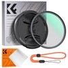 K&F Concept 82mm Black Diffusion 1/4 Filter with Camera Lens