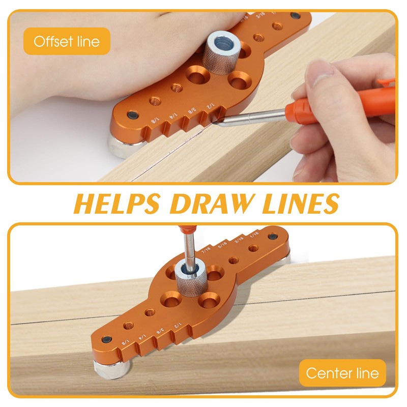 Dowel Jig Kit for Floating Shelf Bracket(1.3 x 30 cm