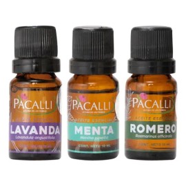 Kit Aceites Esenciales Lavanda, Menta Y Romero Pacalli