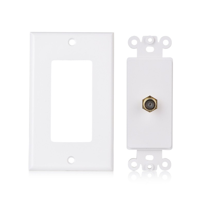 Cable Matters 2-Pack 1-Port TV Cable Wall Plate (Coax Wall
