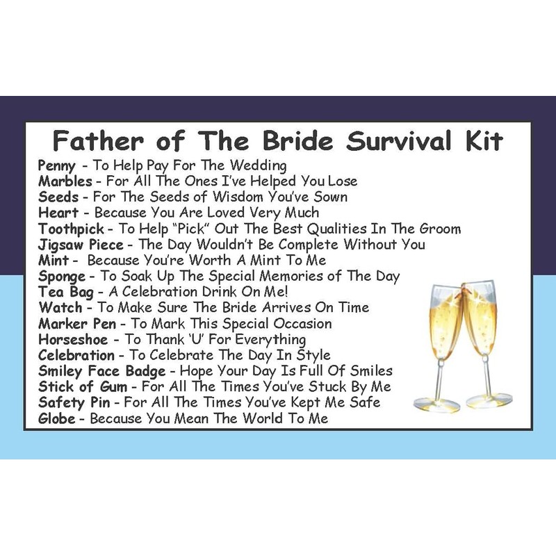 Father of the Bride Survival Kit in a Can –