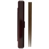 Tatsumiya 333428 Chopsticks & Case Set, Zelkova Wood Grain 18.0