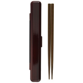 Tatsumiya 333428 Chopsticks & Case Set, Zelkova Wood Grain 18.0