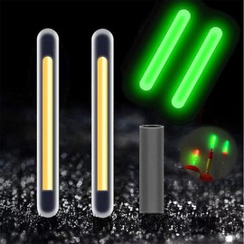 KSJEHW Glow Stick for Fishing Rods, Glow Sticks, Fishing Glow Sticks, 50 Pieces, 4 x 38 mm Fishing Glow Sticks, Float Glow Sticks, Night Fishing, Night Fishing, Fluorescent Light, Glow Stick