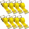 VEVOR E-Track Ratchet Strap, 8 Pack 2" x 15'Polyester Tie-Down