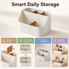Desktop Makeup Organizer for Vanity and Desk - Plastic Storage