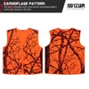 Avizon Men's Hunting Vest Orange Camouflage Hunting Vest Zipper Closer