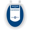Mayfair Cameron White Toilet Seat, Non Slip Heavy Duty Wood,