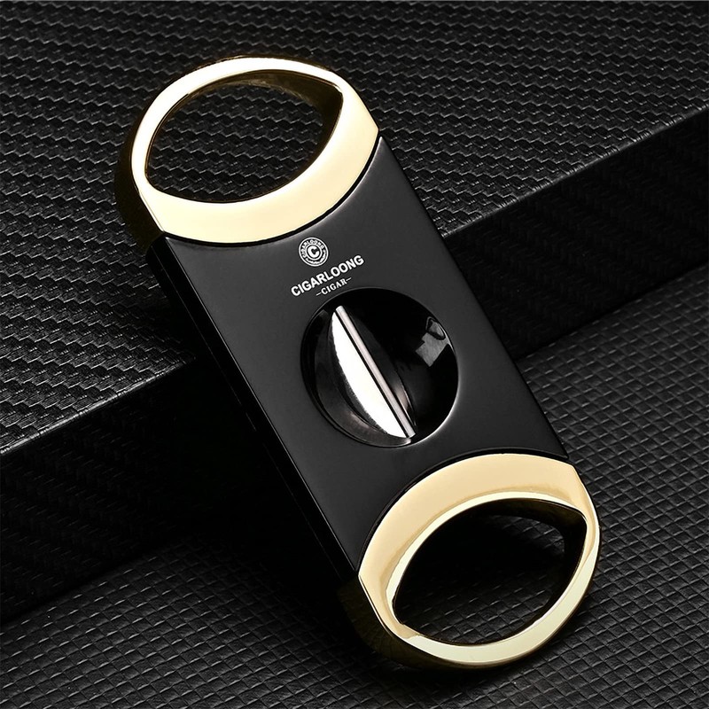 CIGARLOONG Cigar Cutter V-Cut Sharp Blade Retractable Perfect Cigar Guillotine