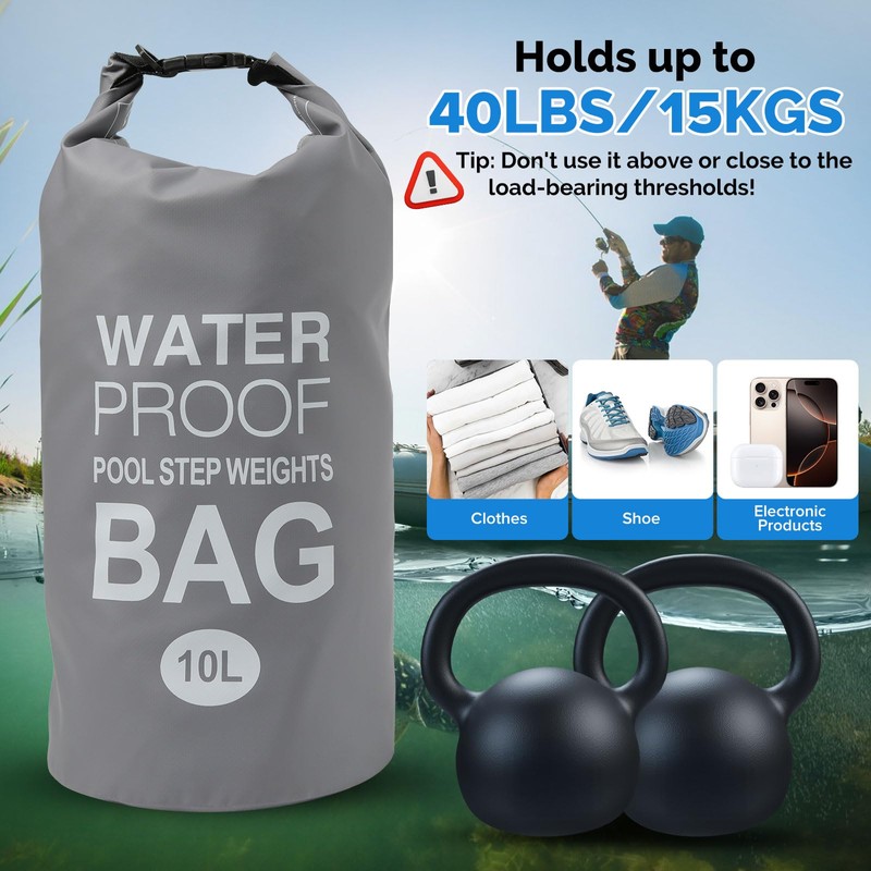 Yeabett Waterproof Dry Bag, Waterproof Beach Bag with Adjustable Shoulder
