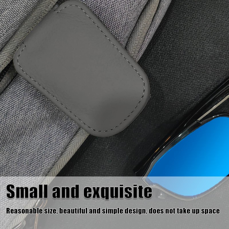 Sunglasses Holders for Car Sun Visor Magnetic Leather Sunglass Holder
