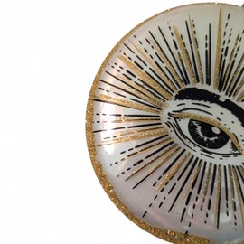 Winter Sage Christmas Shop: All Seeing Eye, Hand-Painted Glass Ornaments for Christmas Tree