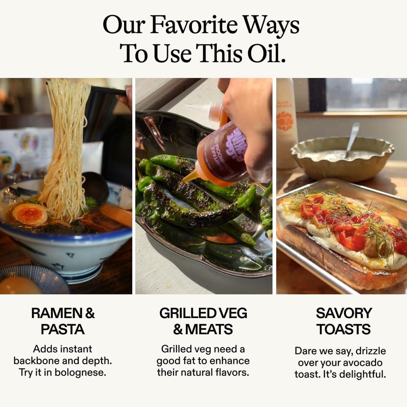 Algae Cooking Club Shiitake Mushroom Oil – Savory Umami Depth
