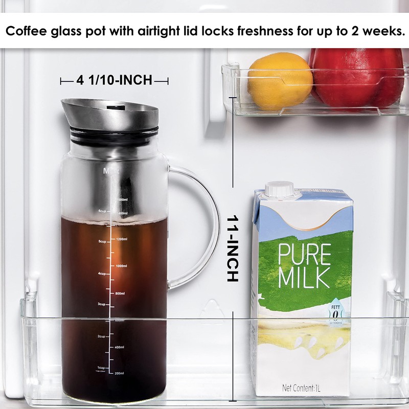 Aquach Cold Brew Coffee Iced Tea Maker & Fruit Pitcher