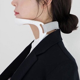 Neck stretching support, posture corrector, comfortable traction device white 2ea