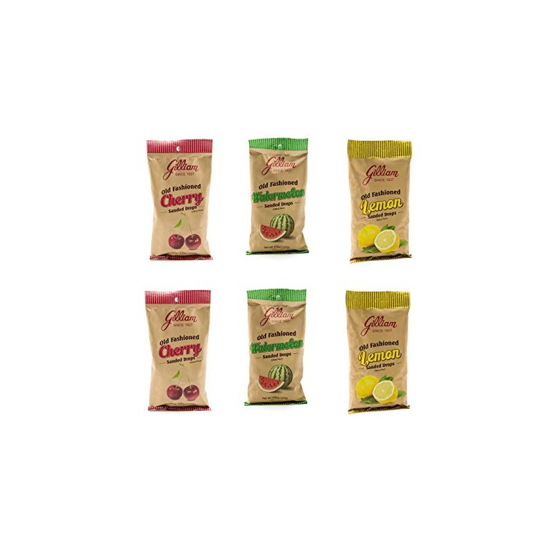 Gilliam Old Fashioned Sanded Drops, 3 Flavor Assortment, Pack of