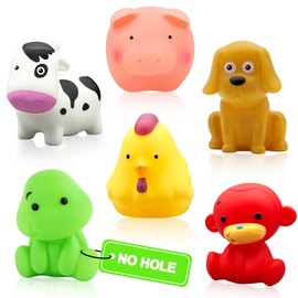 Mold Free Baby Bath Toys - No Hole Bath Toys for Kids Ages 1-3 | Floating Toys | Bathtub Tub Pool Water Table Toys | Toddler Infant Gifts | Baby Toys 6-12-18 Months | 1 2 3 Year Old Girl Boys Gifts