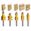 5Pcs/Set Router Bit Tenon Wood Milling Slot Cutter with 8mm