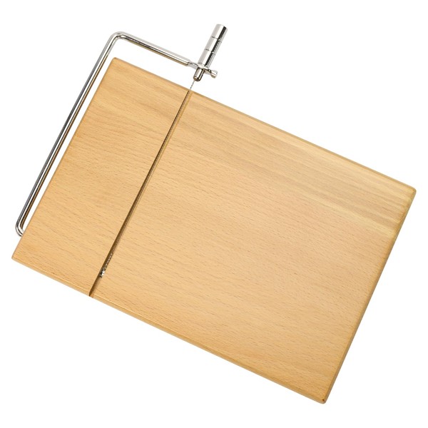 Cheese Slicer with Replacable Stainless Steel Wire, Wood Cheese Cutter,
