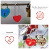 VeYocilk 3.5" 50mm Love Lock Heart Padlock,Red Single Heart Wish