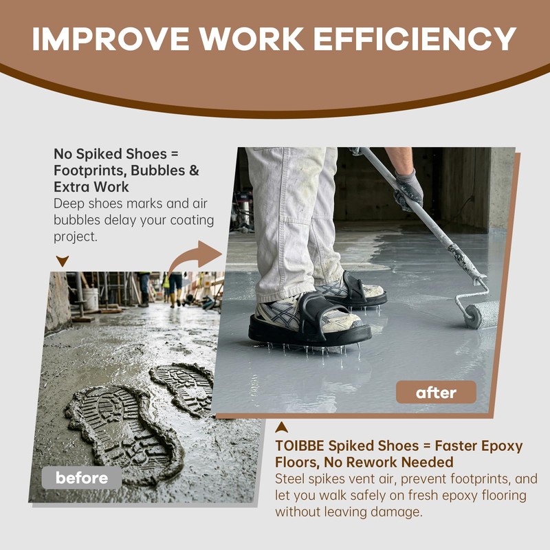 Epoxy Floors Spiked Shoes, Spikes Shoes for Epoxy Flooring for