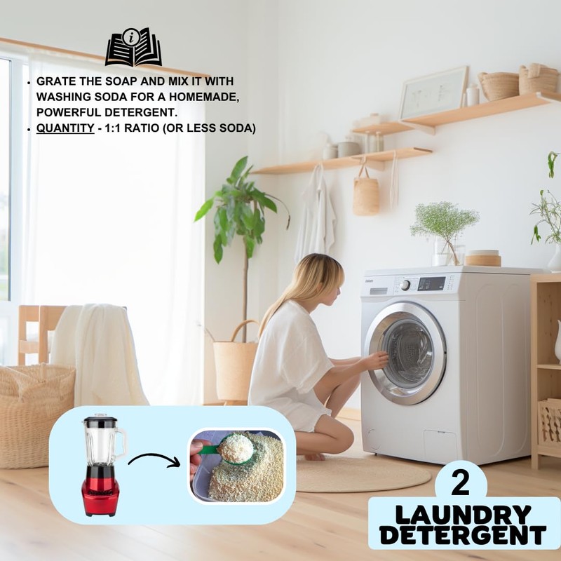 Organic Laundry Soap Bar with Coconut for Sensitive Skin -